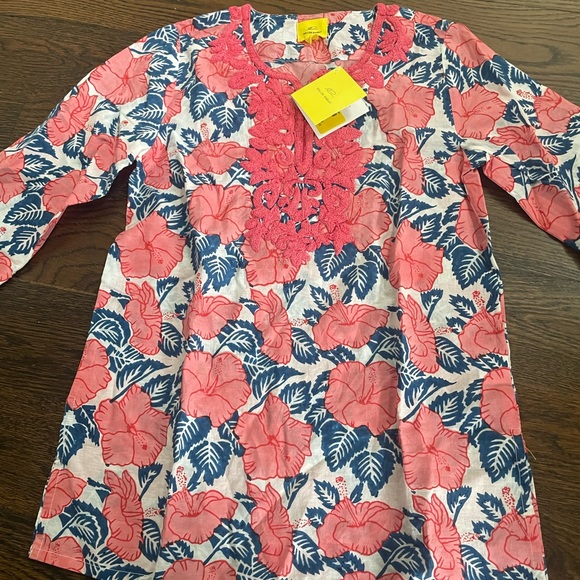 Roberta Roller Rabbit Girl's Lamarsa Inez Tunic 10 Years Rose - Picture 2 of 6